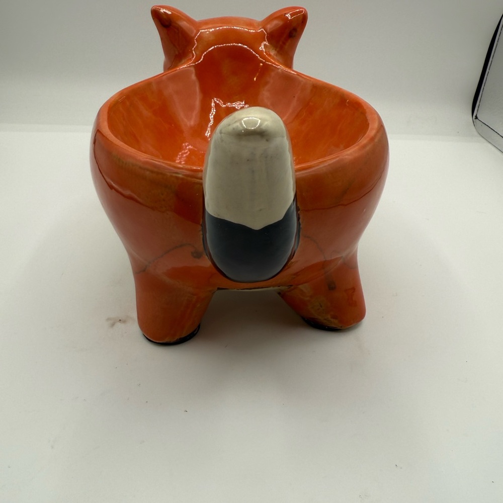 Charming pier 1 Orange Fox Ceramic candy bowl - Picture 3 of 6